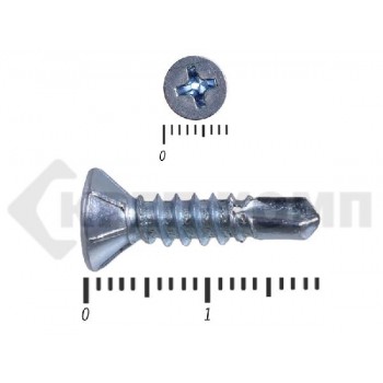 Саморез потай, цинк 4.2 х 19 сверло, DIN 7504P Малая фасовка (150шт) Prokrep