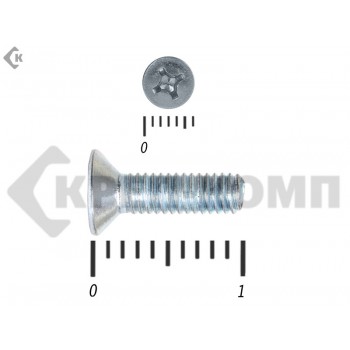 Винт потайной,цинк DIN965 3х10 Средняя фасовка (3000шт) Prokrep