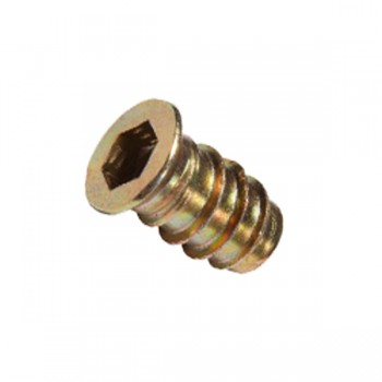 Футорка/втулка мебельная резьбовая с потайным фланцем 6х10х17 ЖЦ Prokrep (100шт) Prokrep