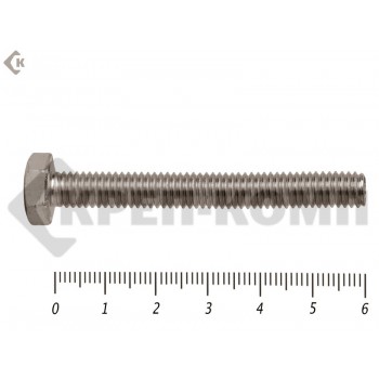 Болты с полной резьбой, нержавеющие DIN933 А2 4х 60 Малая фасовка (20шт) Prokrep