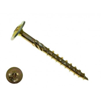 Саморезы с прессшайбой Torx, по дереву, желтый цинк4.0х 50 мм Prokrep (200 шт) Prokrep