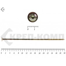 Саморезы с прессшайбой Torx, по дереву, желтый цинк6.0х300 мм Prokrep (50 шт) Prokrep