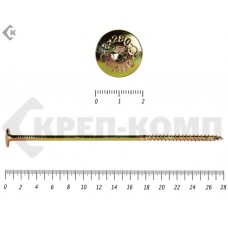 Саморезы с прессшайбой Torx, по дереву, желтый цинк8.0х280 мм Prokrep (50 шт) Prokrep