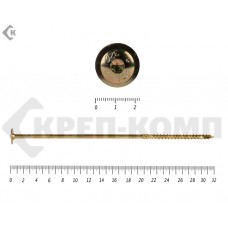 Саморезы с прессшайбой Torx, по дереву, желтый цинк8.0х320 мм Prokrep (25 шт) Prokrep