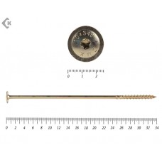 Саморезы с прессшайбой Torx, по дереву, желтый цинк8.0х340 мм Prokrep (25 шт) Prokrep