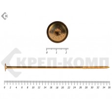Саморезы с прессшайбой Torx, по дереву, желтый цинк8.0х360 мм Prokrep (25 шт) Prokrep