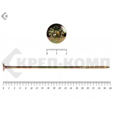 Саморезы с прессшайбой Torx, по дереву, желтый цинк8.0х380 мм Prokrep (25 шт) Prokrep