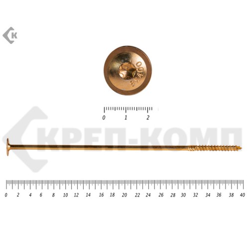 Саморезы с прессшайбой Torx, по дереву, желтый цинк8.0х400 мм Prokrep (25 шт) Prokrep Саморезы с прессшайбой Torx, по дереву, желтый цинк8.0х400 мм Prokrep (25 шт) Prokrep
