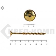 Саморезы с прессшайбой Torx, по дереву, желтый цинк10х140 мм Prokrep (50 шт) Prokrep