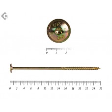 Саморезы с прессшайбой Torx, по дереву, желтый цинк10х260 мм Prokrep (25 шт) Prokrep