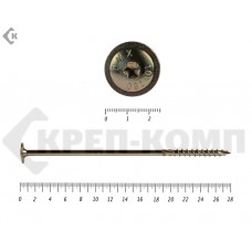 Саморезы с прессшайбой Torx, по дереву, желтый цинк10х280 мм Prokrep (25 шт) Prokrep