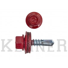 Саморез кровельный 4,8х19 RAL3003, красный рубин Kn KENNER Средняя фасовка (300шт) KENNER