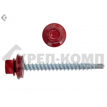 Саморез кровельный 4,8х51 RAL3003, красный рубин К Prokrep (2000шт) Prokrep