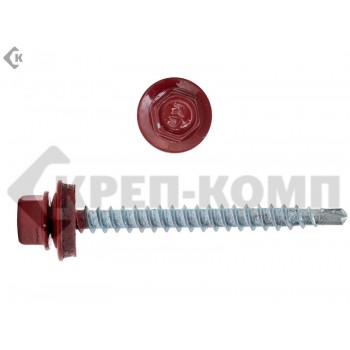 Саморез кровельный 4,8х51 RAL3011, красно-коричневый К Prokrep (2000шт) Prokrep