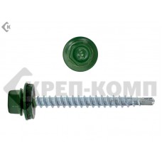 Саморез кровельный 4,8х51 RAL6002, зелёныйК Prokrep Средняя фасовка (100шт) Prokrep