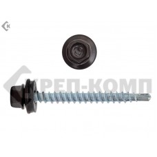 Саморез кровельный 4,8х51 RAL8019, серо-коричневый К Prokrep Средняя фасовка (100шт) Prokrep