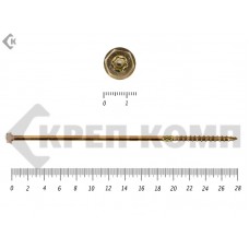 Саморезы по дереву желтые, шестигранные Torx 8х280 мм Prokrep (50 шт) Prokrep