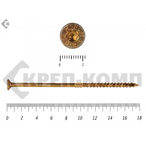 Саморезы Конструкционные, потай Torx, желтый цинк6.0х180 мм ПРОФИ HIMTEX (10 шт) HIMTEX Саморезы Конструкционные, потай Torx, желтый цинк6.0х180 мм ПРОФИ HIMTEX (10 шт) HIMTEX