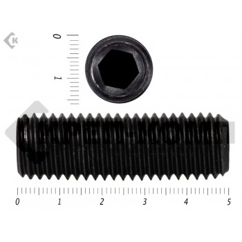 Винт установочный с внутр.шестигранником DIN 913 16х50 пр.10.9 тупой конец, черный МОСКРЕП (20шт.) МОСКРЕП