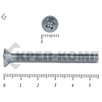 Винт потайной,цинк DIN965 5х 55 (3500шт) Prokrep
