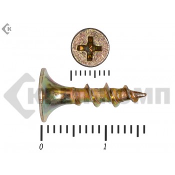 Саморез жёлтый цинк PH-2, по дереву 3,5х16 Малая фасовка (150шт) Prokrep