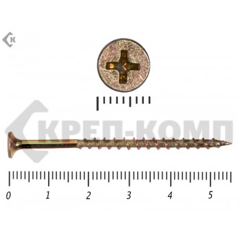 Саморез жёлтый цинк PH-2, по дереву 3,5х55 Малая фасовка (35шт) Prokrep