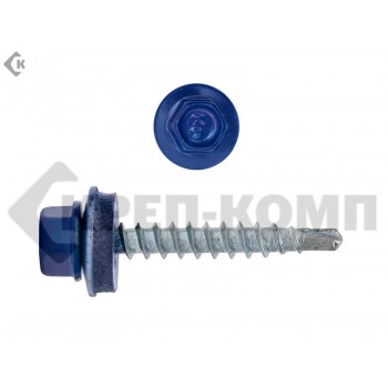 Саморез кровельный 4,8х35 RAL5005, насыщенный синий К Prokrep Средняя фасовка (250шт) Prokrep