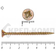 Саморез желтый цинк POZY 4,5х60 Малая фасовка (30шт) Prokrep