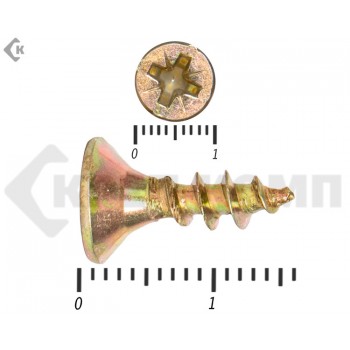Саморез желтый цинк POZY 5х 16 Малая фасовка (100шт) Prokrep
