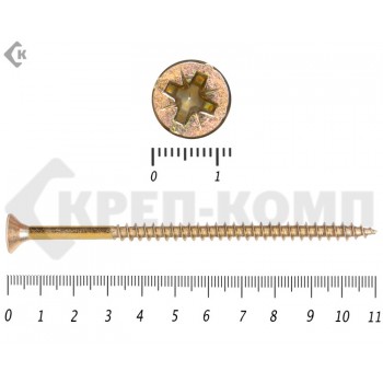Саморез желтый цинк POZY 6х110 Малая фасовка (5шт) Prokrep