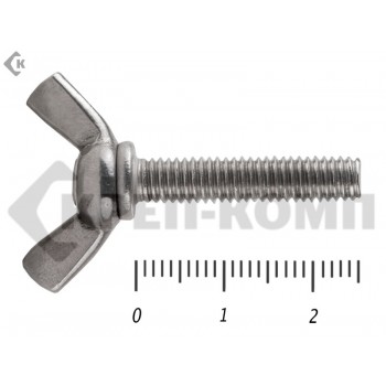 Винт-барашек, американский тип НЕРЖАВЕЙКА DIN 316 А2 6х25 (100 шт) Prokrep
