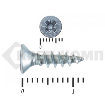 Саморез белый цинк POZY 3,5х12 Средняя фасовка (4000шт) Prokrep