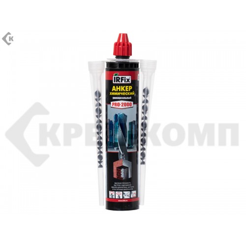 Химический анкер 300 ml, PRO-2000 Винилэстерной смола, для любых оснований +2 насадки IRFIX (шт.) IRFIX Химический анкер 300 ml, PRO-2000 Винилэстерной смола, для любых оснований +2 насадки IRFIX (шт.) IRFIX