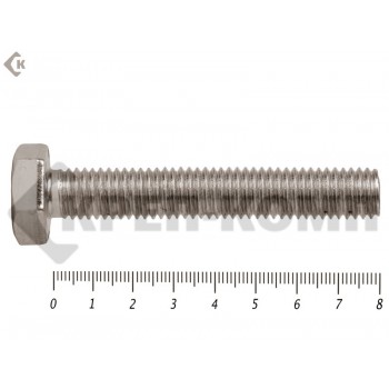 Болты с полной резьбой, нержавеющие DIN933 А2 10х 80 "МОСКРЕП" (50 шт) МОСКРЕП