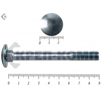 Болт мебельный, цинк DIN603 10х 90 пр.5,8 Средняя фасовка (30шт) Prokrep