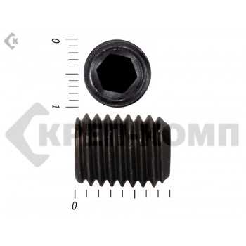 Винт установочный с внутр.шестигранником DIN 913 10х 8 пр.12.9 тупой конец, черный МОСКРЕП (100шт.) МОСКРЕП