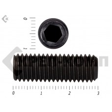 Винт установочный с внутр.шестигранником DIN 913 10х30 пр.12.9 тупой конец, черный МОСКРЕП (50шт.) МОСКРЕП
