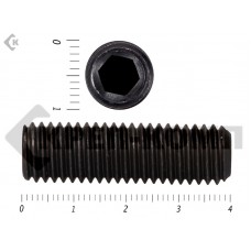 Винт установочный с внутр.шестигранником DIN 913 10х40 пр.12.9 тупой конец, черный МОСКРЕП (50шт.) МОСКРЕП