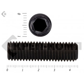 Винт установочный с внутр.шестигранником DIN 913 10х45 пр.12.9 тупой конец, черный МОСКРЕП (50шт.) МОСКРЕП