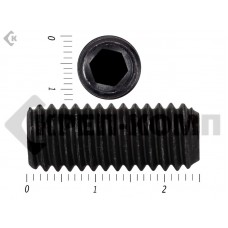 Винт установочный с внутр.шестигранником DIN 913 12х25 пр.12.9 тупой конец, черный МОСКРЕП (20шт.) МОСКРЕП