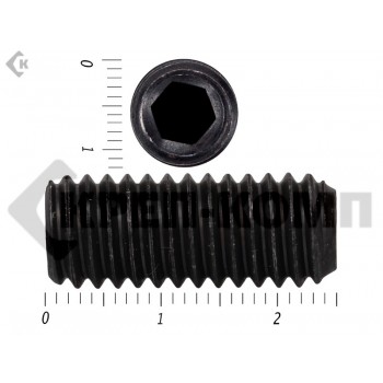 Винт установочный с внутр.шестигранником DIN 913 12х25 пр.12.9 тупой конец, черный МОСКРЕП (20шт.) МОСКРЕП