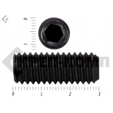 Винт установочный с внутр.шестигранником DIN 913 12х30 пр.12.9 тупой конец, черный МОСКРЕП (20шт.) МОСКРЕП