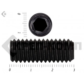 Винт установочный с внутр.шестигранником DIN 913 12х30 пр.12.9 тупой конец, черный МОСКРЕП (20шт.) МОСКРЕП