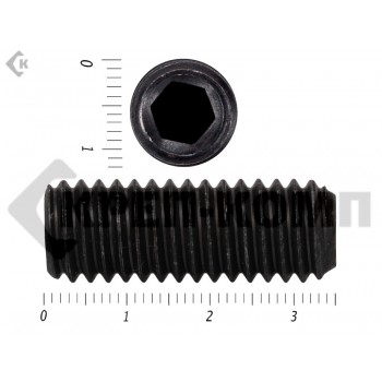 Винт установочный с внутр.шестигранником DIN 913 12х35 пр.12.9 тупой конец, черный МОСКРЕП (20шт.) МОСКРЕП