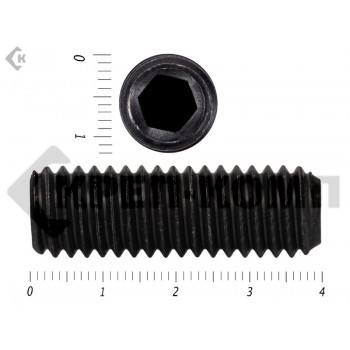 Винт установочный с внутр.шестигранником DIN 913 12х40 пр.12.9 тупой конец, черный МОСКРЕП (20шт.) МОСКРЕП