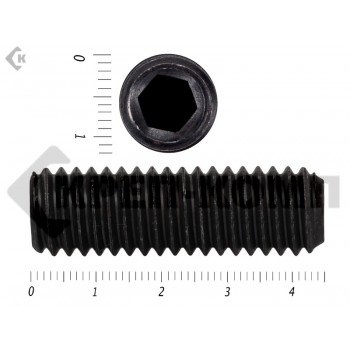 Винт установочный с внутр.шестигранником DIN 913 12х45 пр.12.9 тупой конец, черный МОСКРЕП (20шт.) МОСКРЕП