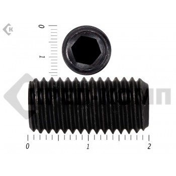Винт установочный с внутр.шестигранником DIN 913 16х20 пр.12.9 тупой конец, черный МОСКРЕП (20шт.) МОСКРЕП