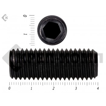 Винт установочный с внутр.шестигранником DIN 913 16х40 пр.12.9 тупой конец, черный МОСКРЕП (20шт.) МОСКРЕП