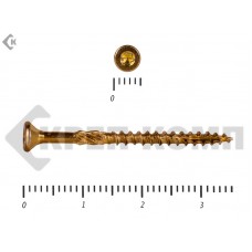 Саморезы Конструкционные, потай Torx, желтый цинк3.0х 35 мм (50 шт) Rusconnect