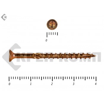 Саморезы Конструкционные, потай Torx, желтый цинк3.0х 40 мм (50 шт) Rusconnect